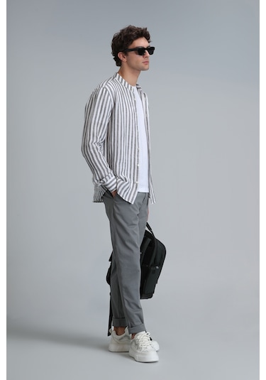 Lufian Tom Smart Erkek Chino Pantolon Slim Fit Yeşil Yeşil 111190313100600 Yeşil