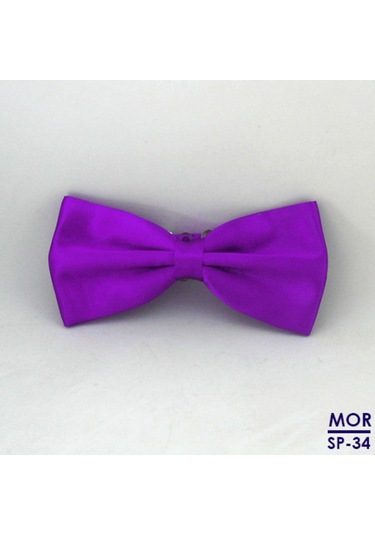 18 Renk X Düz Renk Saten Papyon - Spv