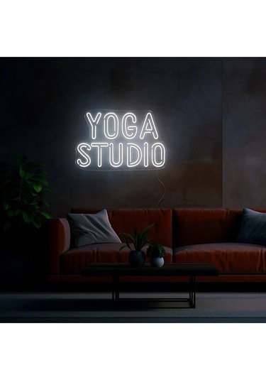Twins Led Yoga Studio Yazılı Neon Tabela Beyaz Model:model:64613366 Beyaz