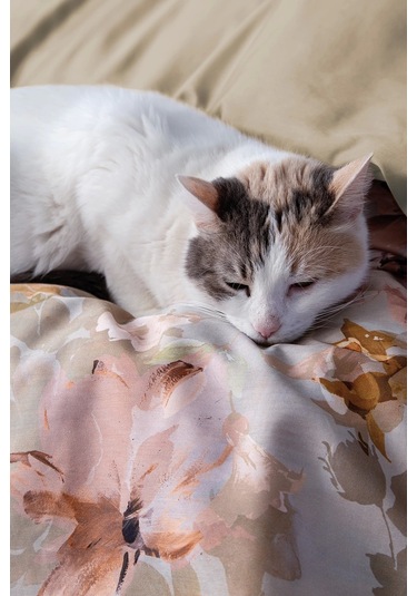 Swan 210 Tc 83 Tel Dijital Pamuk Saten Çift Kişilik Nevresim Takımı Çok Renkli