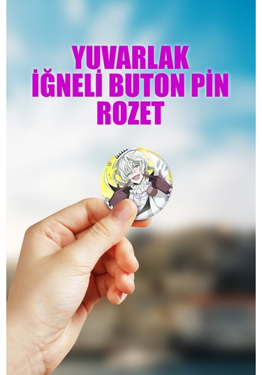 Nikolai Gogol Bungou Stray Dogs Çanta Süsü Rozet İğneli Buton Rozet Seti 1 Adet Tekli