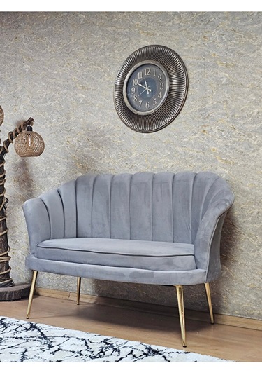 İkili İstiridye Gold Kaplama Sivriltme Ayak Çay Seti Koltuk İkili Çok Renkli