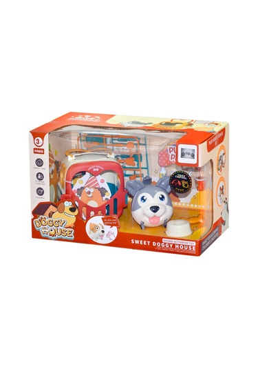 Oyuncak Sesli Köpek Bakım Çantası Ve Evi 2 İn 1