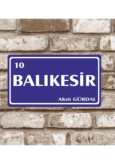 Kişiye Özel Metal Plaka Balıkesir 10 Retro Poster (29X15)