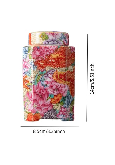 Homyl Seramik Çay Kutu Porselen Zarif Yemek Masası Ev Ofis Stil B