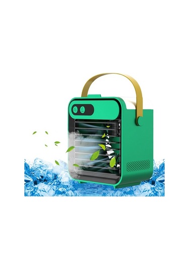 Telefon Tutucu İle Klima Fanı Ayna Soğutma Hava Soğutucu 2309 Yeşil