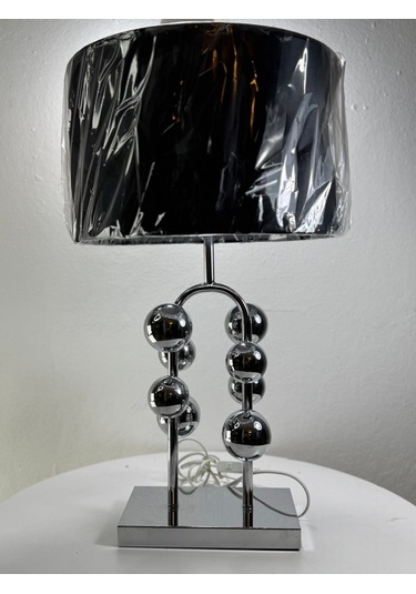 Vitale Metal Ayaklı Masa Lambası Beyaz Ay.vtl-0044 Gümüş - Siyah