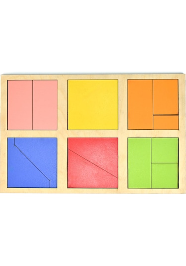 Montessori Eğitim Oyuncağı Nikitin Kareler 1. Seviye Gökkuşağı