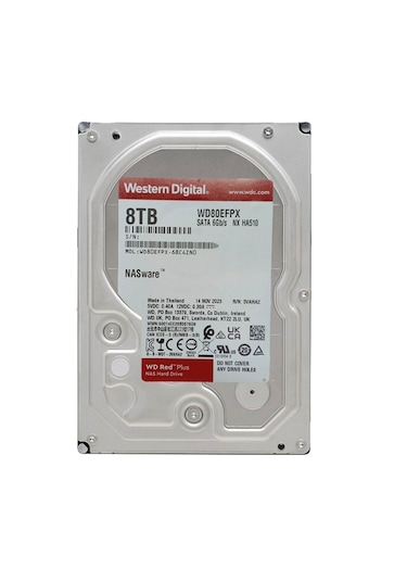 WD Red Plus WD80EFPX 8 TB 3.5'' 128 MB Sata 5640 RPM SATA 3 HDD