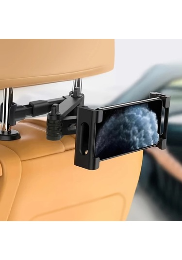 Chuangyinshop Siyah Mobil Araç Koltuğu Baş Destek Yastığı Tablet Telefon Tutucu