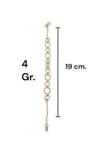Altın Kaplama 925 Ayar Gümüş Sonsuzluk Bileklik Anlamlı Hediye Gümüş
