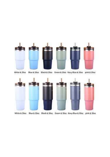 Pazly 304 Çelik Termos: 12 Saat Sıcak/soğuk Tutan, Kapaklı, Pipetli Seyahat Bardağı - Spor & Ofis