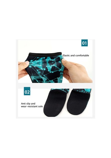 Neevoyu 3mm Neopren Dalış Çorabı - Sıcak Tutar, Kaymaz Tabanlı, Su Sporları İçin Mükemmel Yıldızlı Mavi