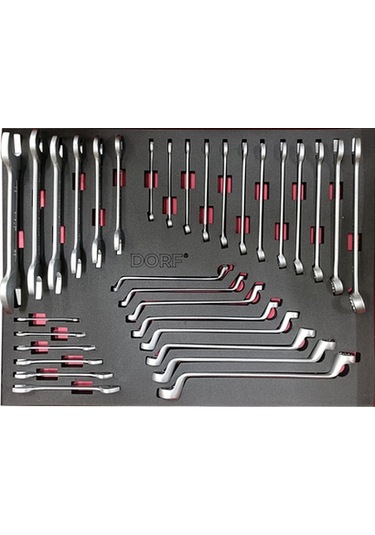 Dorf 32 Parça Dolu Anahtar Seti Evalı Takım Arabası İçeriği 48,5 X 35,5 Cm