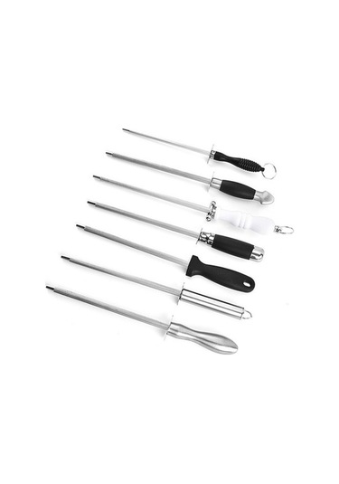 Ulzyvf Taşlama Stili Paslanmaz Mutfak Çubuğu Çelik Bileme Aleti 7x