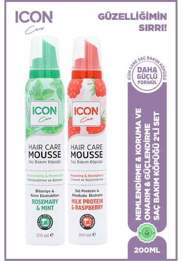 Icon Saç Bakım Köpüğü Rosemary-mınt & Mılk Proteın & Raspberry Set