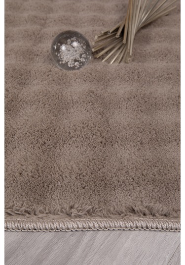 Bubble Yuvarlak Vizon Uzun Tüylü Yumuşak Peluş Kaymaz Yıkanabilir Salon Oturma Odası Balkon Halısı