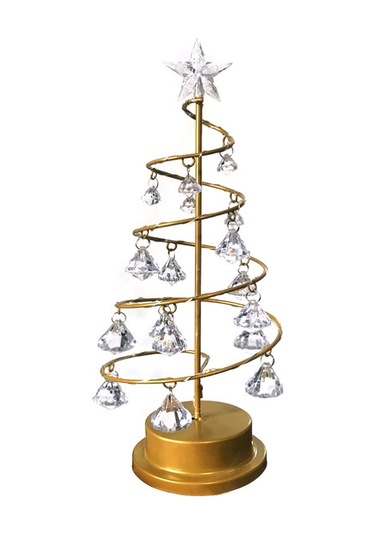 Teltree Kristal Tasarım Noel Ağaç Lambası - Odalar İçin 26 Cm Dekoratif Gece Lambası, Sıcak Işık Ve Festivite Vurgusu, Renkli Kutu İle Paketli Diğer