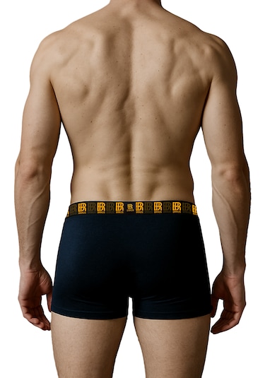 Maksfd Erkek 6 Lı Pamuklu Boxer Set Rahat Ve Esnek İç Giyim Erkek Boxer- Brros Modeli Lacivert