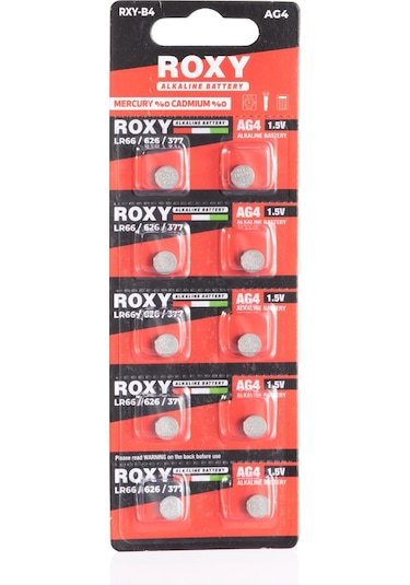 Roxy Ag4-377 Lr626 Alaklin Saat Pili 10'lu