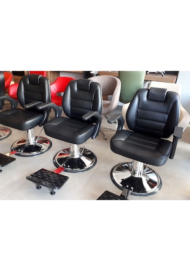 Hidrolik Çizgi Desen Berber Koltuğu