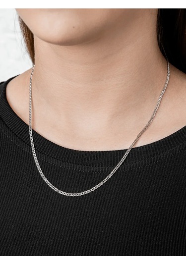 Voznesenskij Uvelirnyj Zavod Çift Baklava Gümüş Kolye 925 117627204 Gri