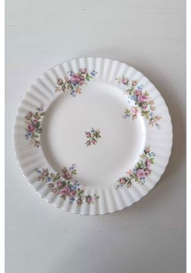 Moss Rose Bone China İngiliz Vintage Pasta Tabağı 19cm