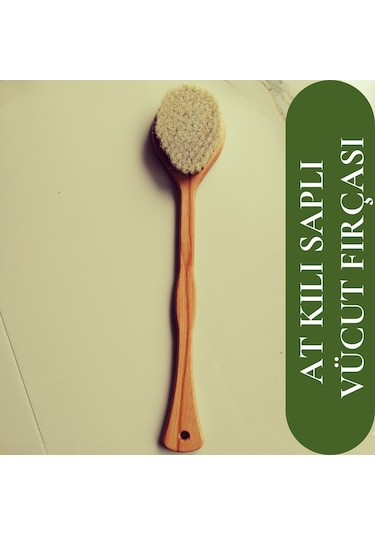 Efsoon Organics Saplı At Kılı Selülit Banyo Fırçası