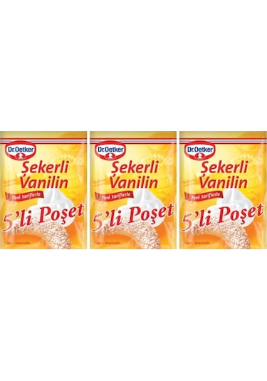 Şekerli Vanilin 5'li Paket 3 Adet Toplam 15 Adet
