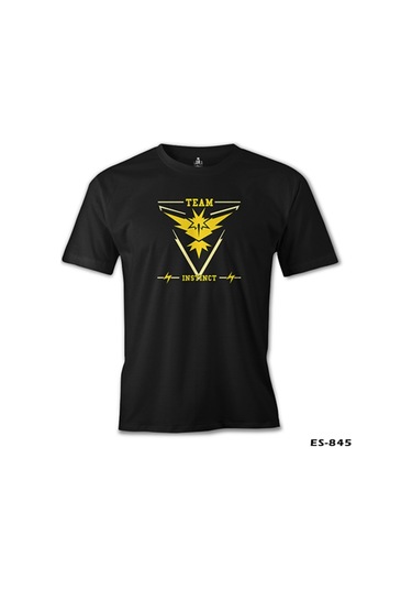 Pokemon Go - Team Instinct Siyah Erkek Tshirt