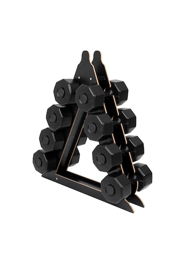 Ps Spor Standlı Ev Tipi Dambıl Seti 3 Kg + 6 Kg + 8 Kg + 10 Kg + Stand