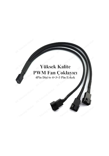 Yüksek Kalite 3 Lü Fan Çoklayıcı Pwm Y Splitter Kablo