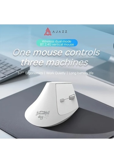 Besthome1 Ajazz I300 Ergonomik Kablosuz Fare 2.4g Bt 1600 Dpı Siyah - -