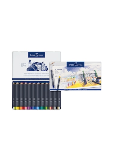 Faber-Castell Goldfaber Sulu Boya Kalemi, 36 Renk, Solmaya Dayanıklı Pigment, Yumuşak ve Canlı Renkler