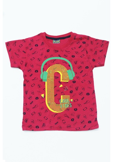 Erkek Çocuk Tshirt Baskılı A29 Kırmızı