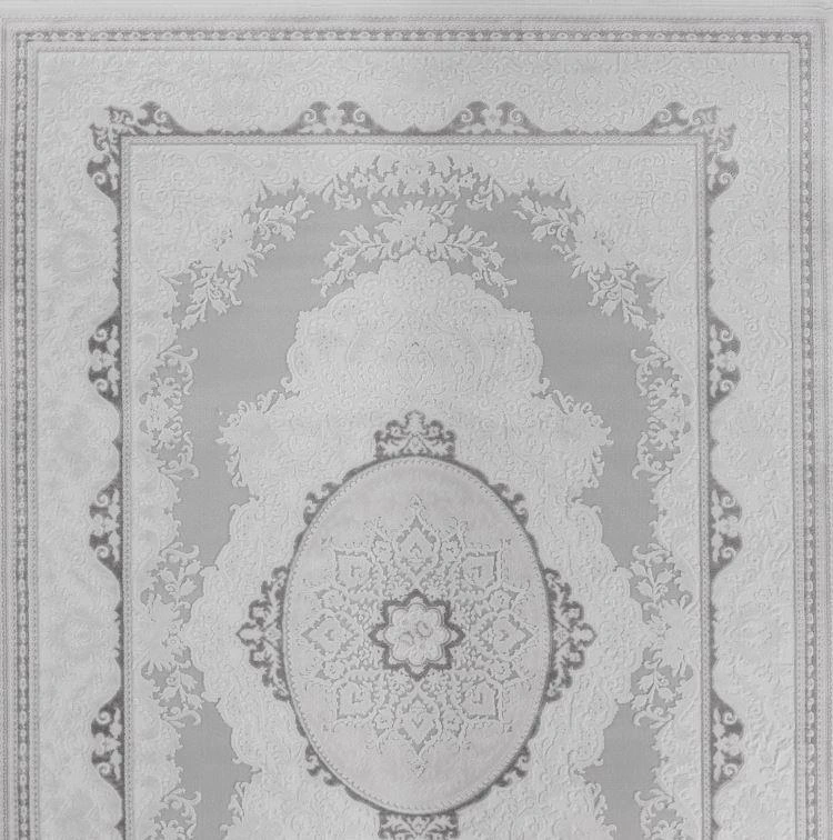 Gabardin Halı Omega 320k Serisi Triko Akrilik Salon Oturma Yatak Odası Halısı Gri - Kemik