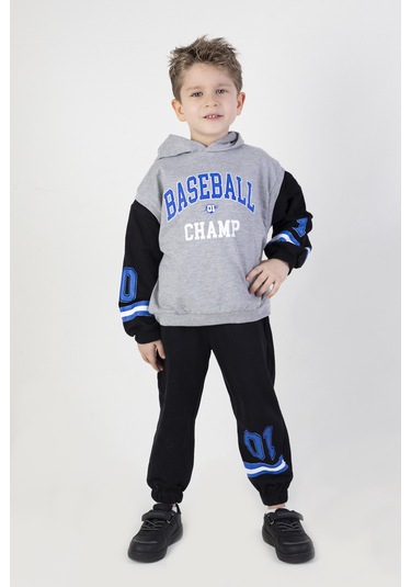 Harika Kids Erkek Çocuk Baseball Baskılı Örme Basic Eşofman Takımı 001