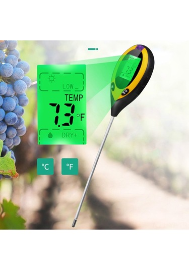 Yifomall 4'ü 1 Arada Toprak Test Cihazı - Ph, Nem, Sıcaklık Ve Işık Ölçer İle Bahçe Ve Sera Kullanımı İçin Çok Renkli