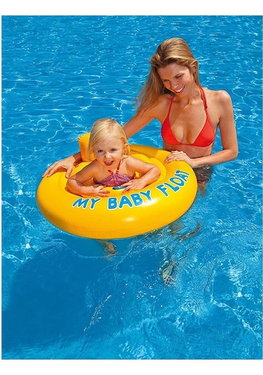Intex Sarı baby float havuz Deniz simiti 70 Cm Çok Renkli