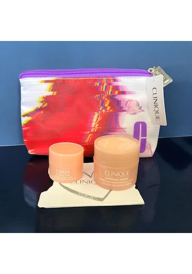 Clinique Makyaj Çantası + Göz Kremi + Nemlendirici Krem