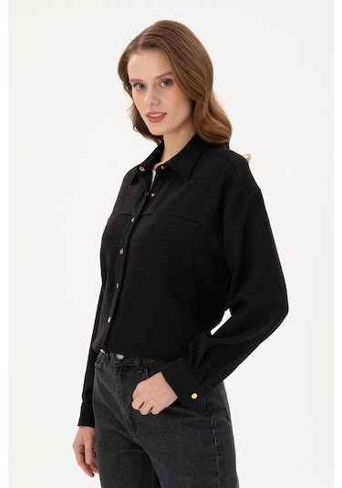 U.s. Polo Assn. Kadın Gömlek 50289843-vr046 Siyah