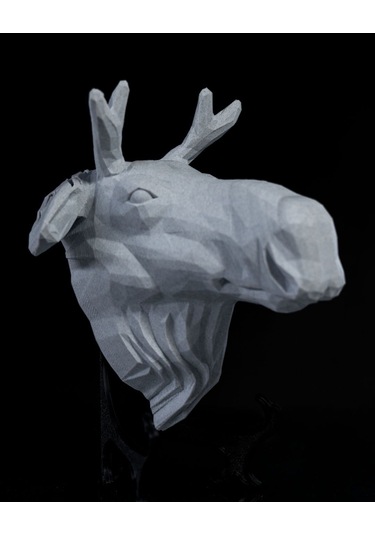 Dekoratif Geyik Gece Lambası Beyaz