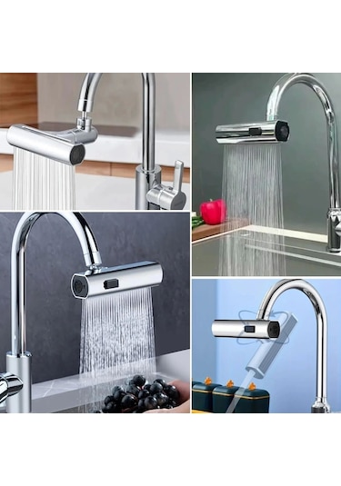 3 Farklı Modlu Çok Amaçlı Musluk Adaptörü Evrensel Musluk Başlığı Şelale Musluk Çok Renkli