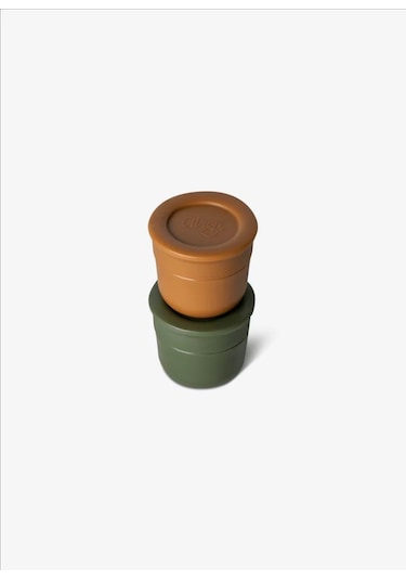 Citron Mini Sos Kapları 2'li Set - Caramel / Green 1286876