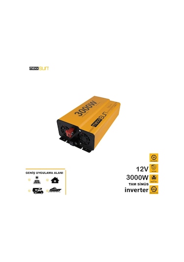 Mexxsun 12 Volt 3000 Watt Tam Sinüs Inverter