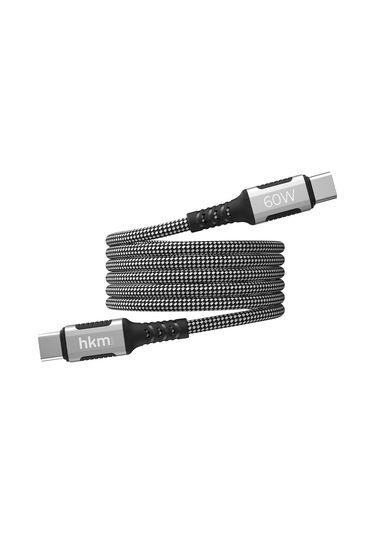 Dynamic 60W Hızlı Şarj Mıknatıslı Type-C To Type-C Şarj Ve Data Aktarım Kablosu 1 Metre Siyah