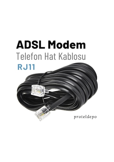 Irenis ADSL VDSL Modem Kablosu RJ11 Kablo. Köken Telefon Kablosu 6 M