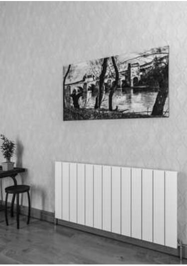 Warma Drama Yatay Alüminyum Radyatör 1230x600 Pütürlü Beyaz Ral 9016