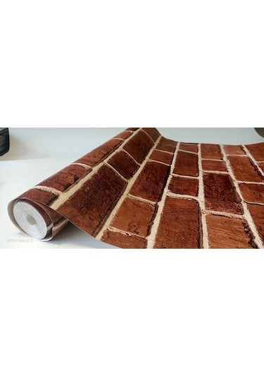 3 Boyutlu Taş Desenli Duvar Kağıdı (449349589)