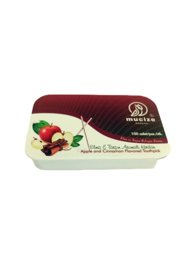 Mucize 2"li Set Elma-tarçın Aromalı Kürdan Metal Kutu Doypak